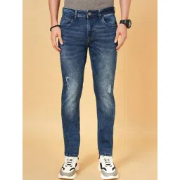 Sf Jeans By Pantaloons Blue Tint Slim Fit Distressed Jeans-picture-15