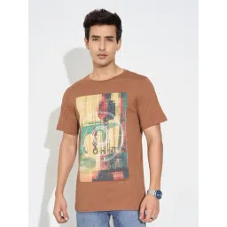 Sf Jeans By Pantaloons Brown Sugar Slim Fit Printed T-Shirt-picture-13