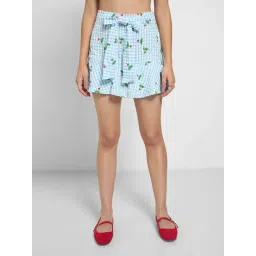 SF Jeans by Pantaloons Crystal Blue Printed Shorts-picture-20