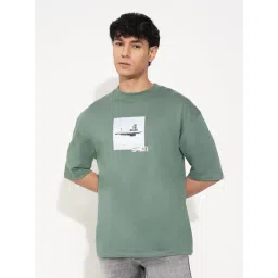 Sf Jeans By Pantaloons Fresh Green Relaxed Fit Printed T-Shirt-picture-20