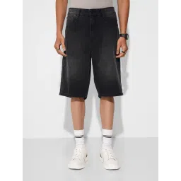 Sf Jeans By Pantaloons Grey Loose Fit Denim Shorts-picture-26