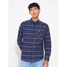 Sf Jeans By Pantaloons Indigo Slim Fit Checks Shirt-picture-30