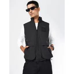 SF Jeans by Pantaloons Jet Black Polyester Regular fit Jackets-picture-18