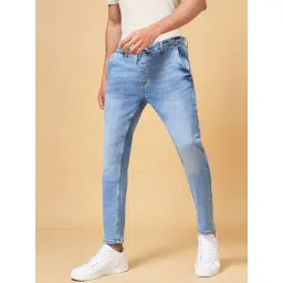 SF Jeans by Pantaloons Light Blue Cotton Slim Fit Jeans-picture-34