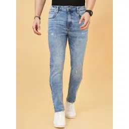 Sf Jeans By Pantaloons Light Blue Slim Fit Distressed Jeans-picture-26