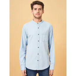 Sf Jeans By Pantaloons Light Blue Slim Fit Shirt-picture-38
