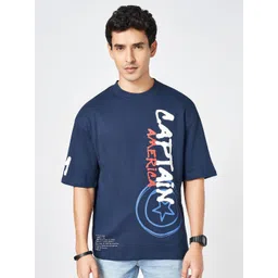 SF JEANS by Pantaloons Men Graphic Printed Round Neck Cotton Oversized T-shirt-picture-42