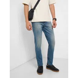 SF JEANS by Pantaloons Men Slim Fit Low Distress Heavy Fade Jeans-picture-34