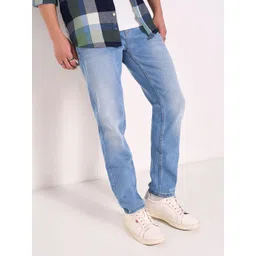 SF JEANS by Pantaloons Men Slim Fit Low Distress Light Fade Jeans-picture-23