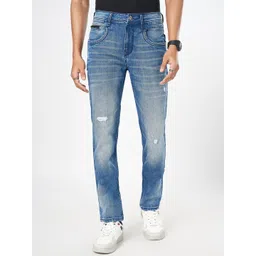 SF JEANS by Pantaloons Men Slim Fit Mildly Distressed Heavy Fade Cotton Jeans-picture-25