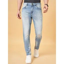 SF JEANS by Pantaloons Men Slim Fit Mildly Distressed Heavy Fade Jeans-picture-21