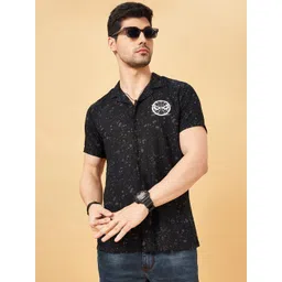 SF JEANS by Pantaloons Men Spread Collar Abstract Printed Slim Fit Casual Shirt-picture-18