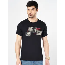 SF JEANS by Pantaloons Men Typography Applique Slim Fit T-shirt-picture-16