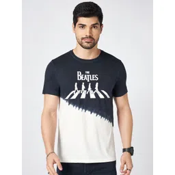 SF JEANS by Pantaloons Men Typography Printed Round Neck Cotton Slim Fit T-Shirt-picture-32