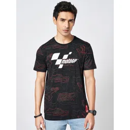 SF JEANS by Pantaloons Men Typography Printed Round Neck Cotton Slim Fit T-shirt-picture-40