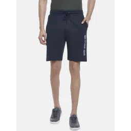 SF Jeans by Pantaloons Navy Cotton Slim Fit Printed Shorts-picture-26