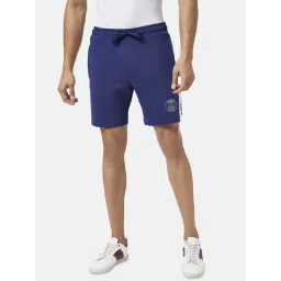 SF Jeans by Pantaloons Navy Slim Fit Self Pattern Shorts-picture-34