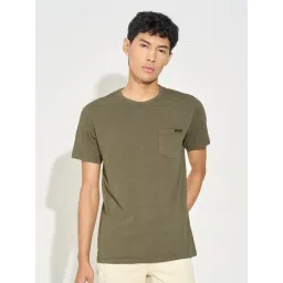 Sf Jeans By Pantaloons Sage Green Slim Fit T-Shirt-picture-47