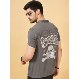 SF Jeans by Pantaloons Steel Grey Viscose Slim fit  Shirts-picture-15