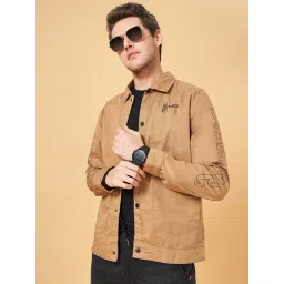 SF Jeans by Pantaloons Tan Cotton Slim Fit Printed Shirt-picture-47