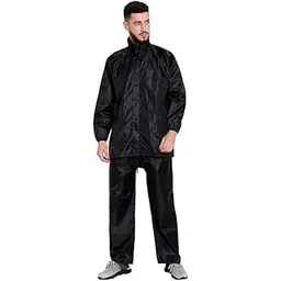 sf shakumbhari fab Men Classic Solid Rain coat With Adjustable Hooded With Zip Storage Bag-picture-31