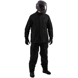 sf shakumbhari fab SF SAKUMBHARI FAB Mens Raincoat with Adjustable Hood |Raincoat for Men/Womem | Waterproof Polyester Jacket Pant and Carrying Pouch Size- S| Black-picture-19