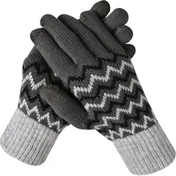 sfab Striped, Self Design, Printed Winter Men Gloves-picture-13