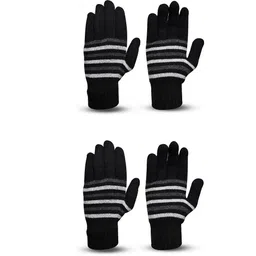 sfab Striped, Self Design, Printed Winter Men Gloves-picture-19