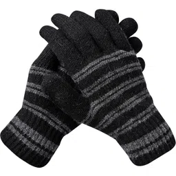 sfab Striped, Self Design, Printed Winter Men Gloves-picture-14
