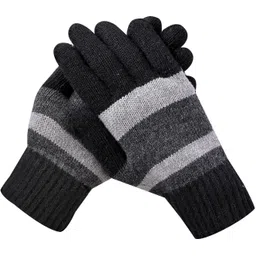 sfab Striped, Self Design, Printed Winter Men Gloves-picture-28
