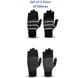 sfab Striped, Self Design, Printed Winter Men Gloves image 2