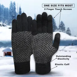 sfab Striped, Self Design, Printed Winter Men Gloves image 5