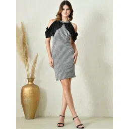 SFOTY Print Cold-Shoulder Bodycon Dress image 4