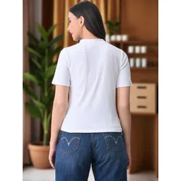 SFOTY Women Ribbed Choker Neck Top-picture-30