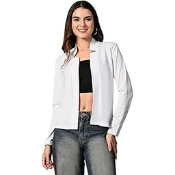 sfoty Women’s Black Solid Open Front Shrug-picture-12