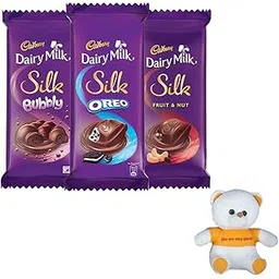 SFU E Com Cadbury Dairy Milk Silk Bubbly, Silk Oreo, Silk Fruit & nut Chocolates | Valentine Chocolates | Valentine Chocolate Combo | Valentine Special Teddy | 32-picture-16