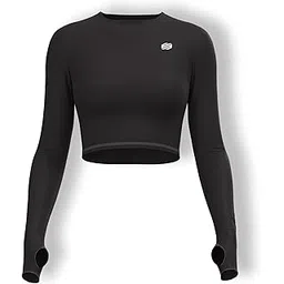 sfytt Women Workout Crop Top Athletic Yoga Long Sleeve Fitness Tight Tee Gym Cropped Tank Tops-picture-12