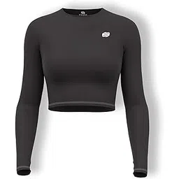 sfytt Women's Long Sleeve Crop Workout Shirts Slim Fit Dry Fit Athletic Yoga Tops for Gym Running-picture-14