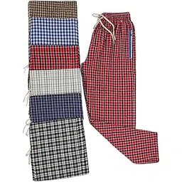s.g. bermuda Men’s Checked Cotton Pajama Pants with Drawstring Waist | Regular Fit Lounge & Night Wear | Soft Fabric-picture-36
