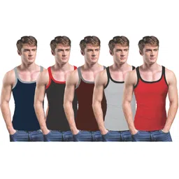sg govva Pack of 5 rockers -Gym- plain 5 colors Men Vest-picture-12