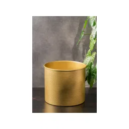 SG Home Gold Solid Patterned Planter-picture-27