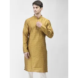 SG LEMAN Ethnic Motifs Woven Designed Thread Work Straight Jacquard Kurta-picture-16