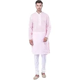 sg leman Knee Length Solid Kurta & Pyjama for Men | 100% Cotton | Long Sleeve | Ethnic Wear for Men | Party and Weeding wear Kurta Set-picture-17