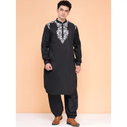 SG LEMAN Men Embroidered Regular Thread Work Kurta with Salwar-picture-33