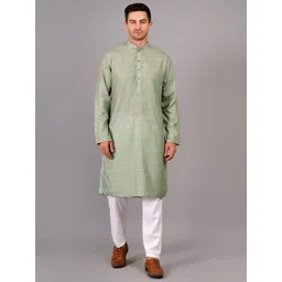 SG LEMAN Men Printed Regular Mirror Work Kurta with Pyjamas-image-14