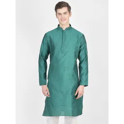 SG LEMAN Men Woven Design Embroidered Regular Kurta-image-12