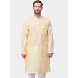 SG LEMAN Men Yellow Kurta-image-28