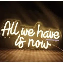 SG PRINT All We Have is Now Neon Sign Word Neon Lights for Girls Room Home Art Wall Decor ​Birthday/Wedding Party Window Living Room Decor Christmas' Gift for Kids (Warm White)-picture-13