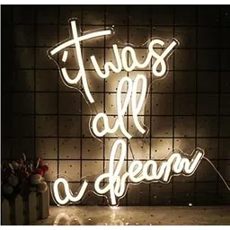 SG PRINT It was All A Dream Neon Sign Light Dream Neon Lights Wall Dercor for Wedding Party Letters LED Signs Club Office Hotel Pub Cafe Wedding Birthday Party-image-14