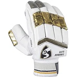 SG Savage Lite Cricket Batting Gloves | Color: White | Size: Mens, Right Hand | for Men & Boys | Material: Leather | Impact Protection & Enhanced Grip, Ventilation | Lightweight-picture-12